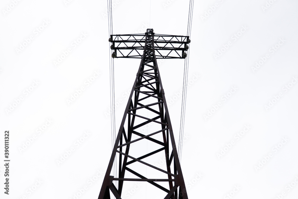 Electricity pylon isolated on white Electricity pylon isolated on white