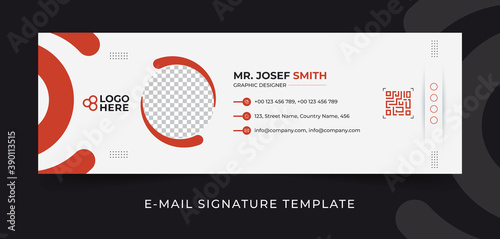 Modern corporate email signature vector template
