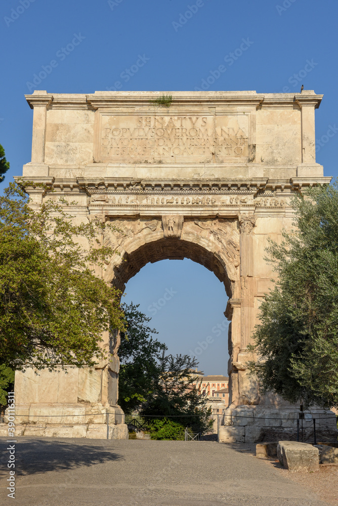 Arch of Tito at Roma in Italy