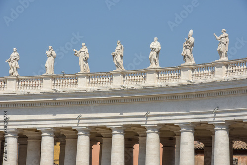Architectural detail at St Peter square in Vatican city