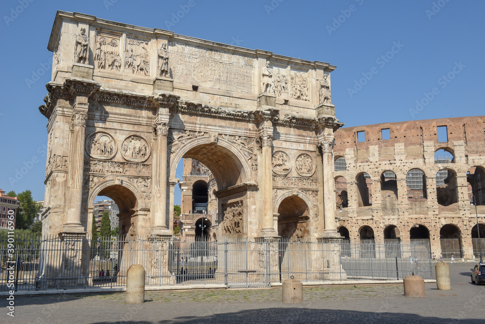 Arch of Constantine at Roma in Italy
