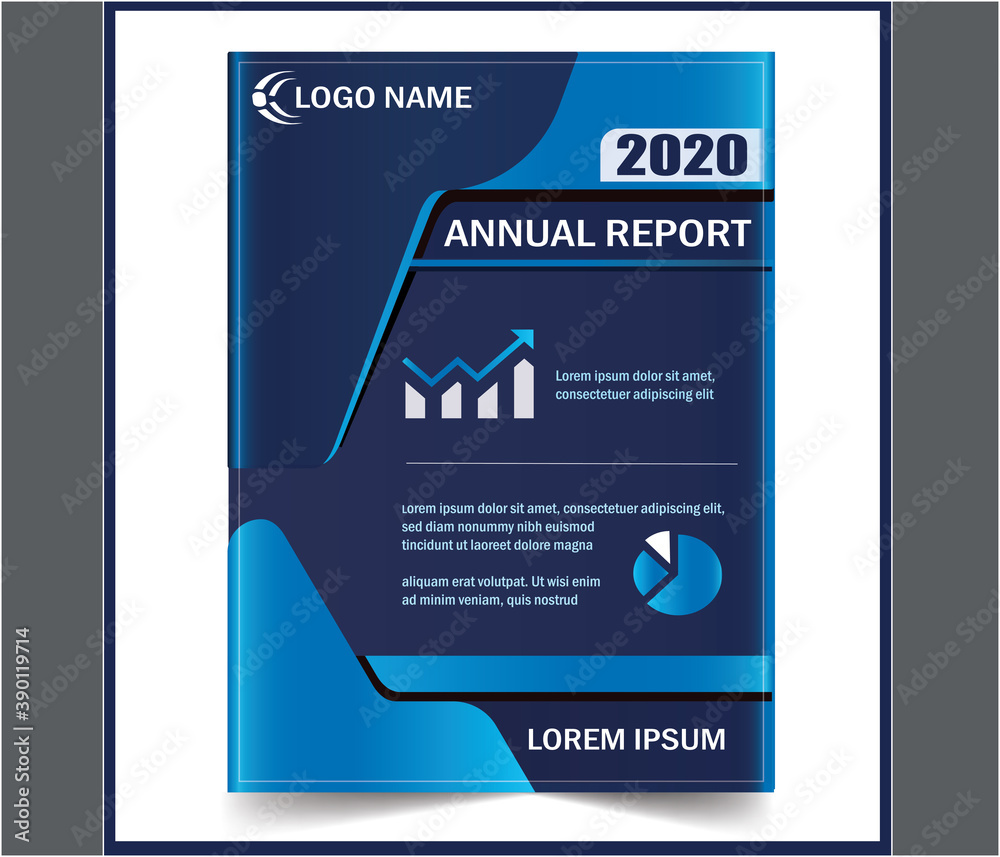 Naklejka premium MODERN CREATIVE ANNUAL REPORT FULL EDITABLE EPS.