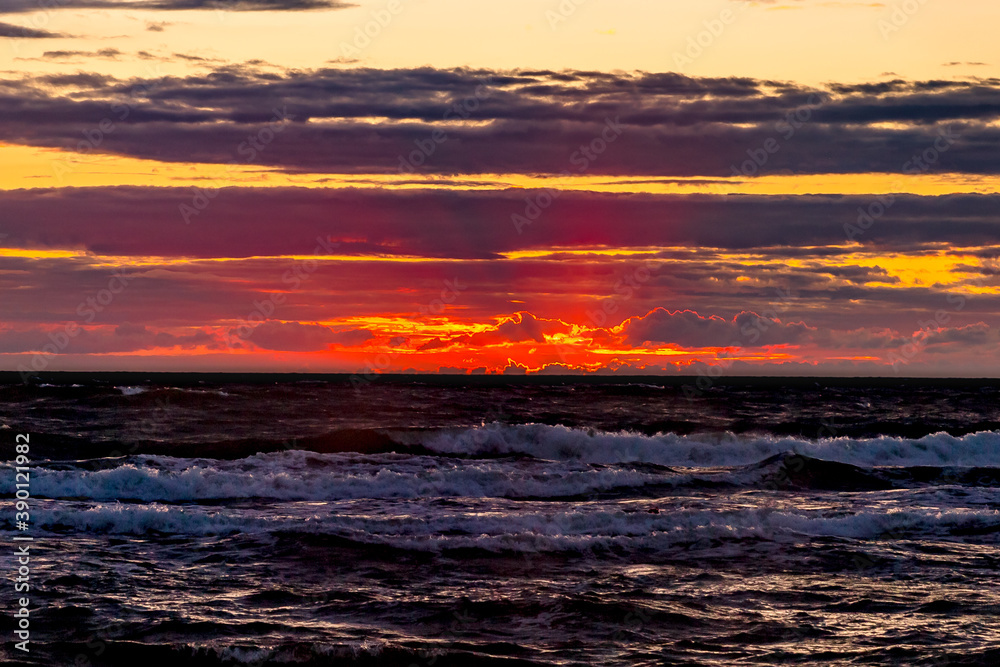 Obraz premium ocean beach sunset