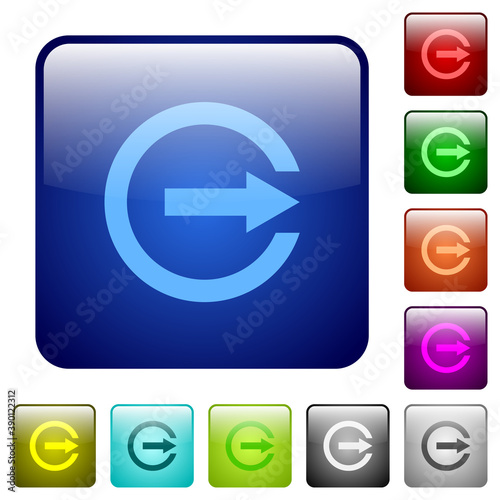 Export with inner arrow color square buttons
