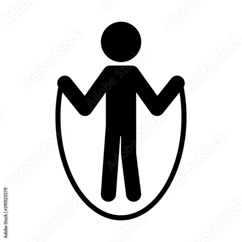 Athlete silhouette symbol on isolated background. Sport icon