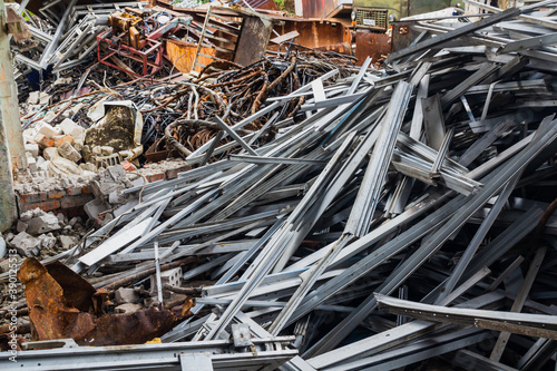 Scrap yard, metal for recycling, acceptance of non-ferrous metal. © Evgeniy