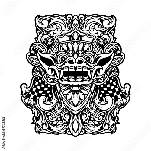 barong bali illustration