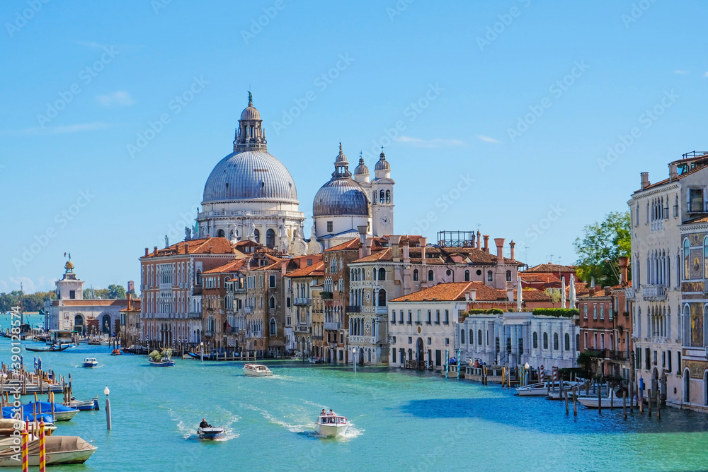 Famous view of Venice Grand Canal with Saint Mary of Health dome.