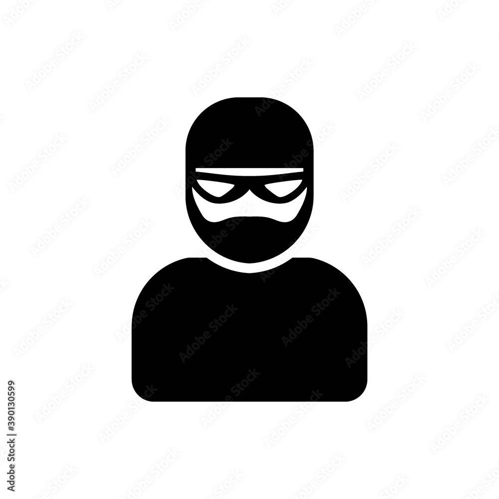 Robber criminal icon