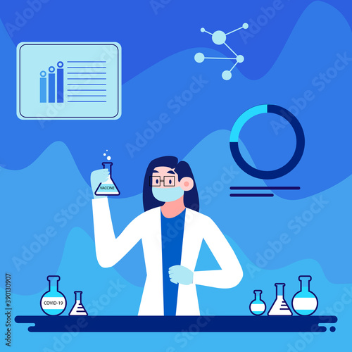 woman scientist covid vaccine