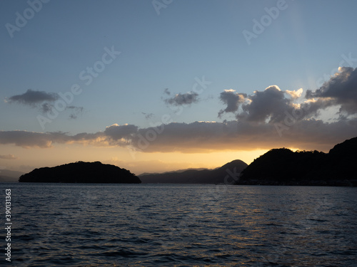 京都府伊根町　青島　夕景