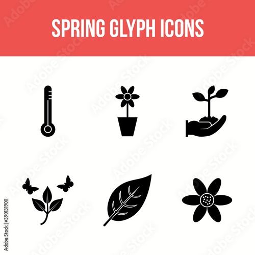 Unique Spring Vector Icon Set photo