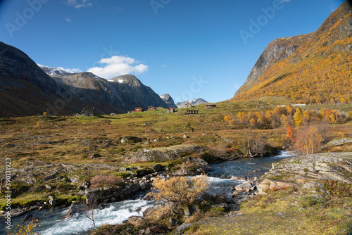 View from Skjerdingsdalssetra in Grasdalen, Stryn, Norway.