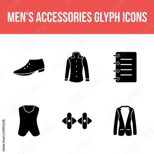 Men's Accessories Vector Icon Set