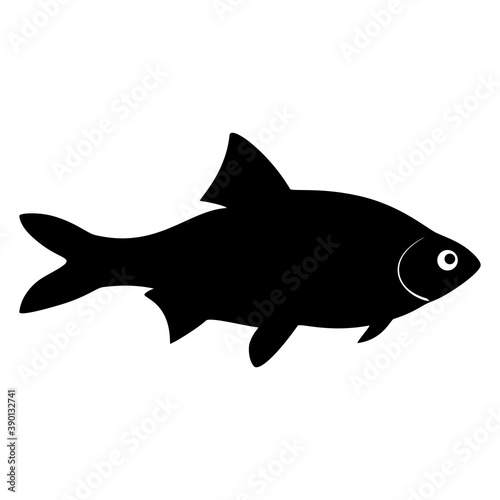 Fish  icon. Vector illustration on a white background.