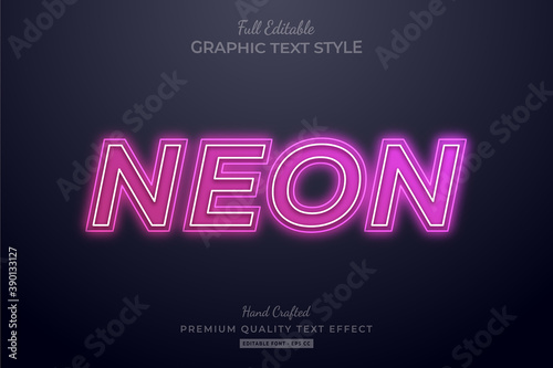 Pink Neon Editable Text Effect
