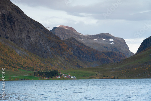 View at Eidsvatnet in Eidsdal, Norway. photo