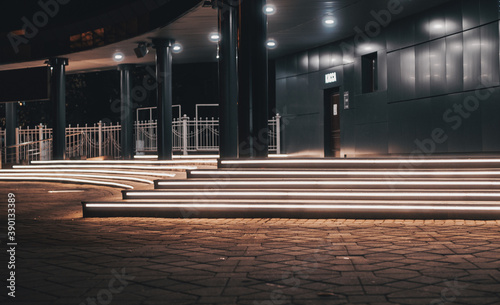 stairs in the night