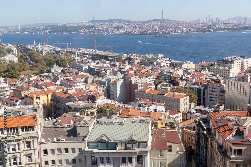 View from the Galata tower to the Bosphorus