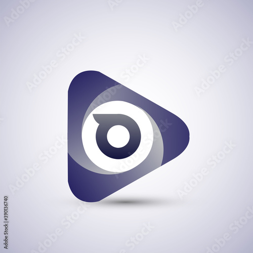 Free Download logo letter O rounded in the triangle shape, Vector design template elements for your Business or company identity. - GFXLoad