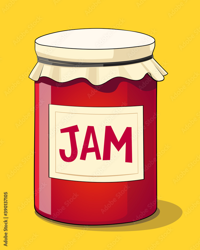 Jam jar vector illustration, Doodle preserve Stock Vector | Adobe Stock