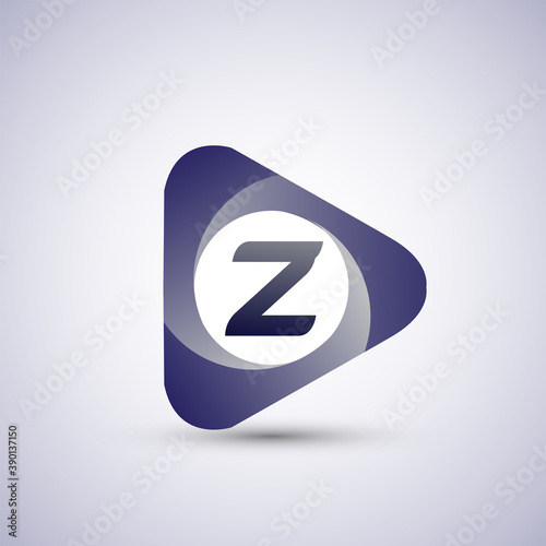 logo letter Z rounded in the triangle shape, Vector design template elements for your Business or company identity. Free Download logo letter Z rounded in the triangle shape, Vector design template elements for your Business or company identity. - GFXLoad