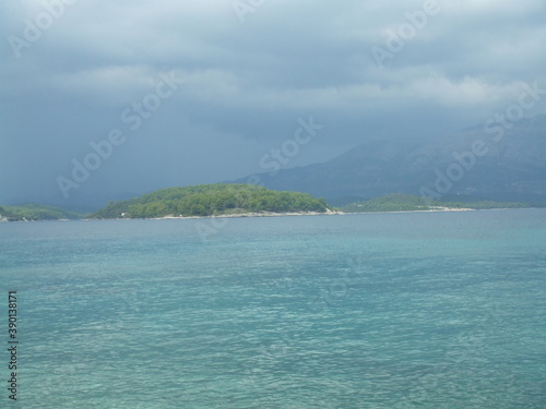 Storm clouds over the Adriatic Sea in Croatia