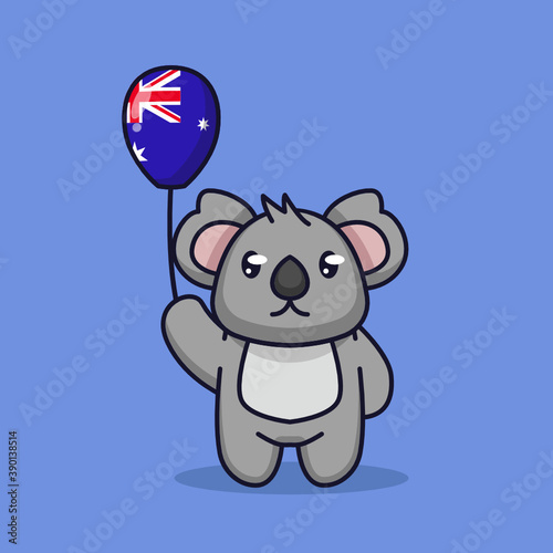 Australia independence day mascot design