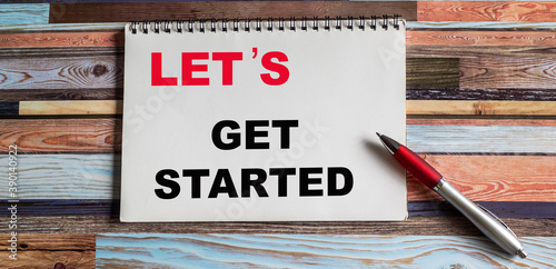 Slika na platnu A text sign that says Let S Is Get Started