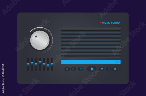 music player interface vector illustration