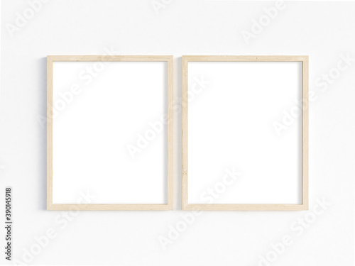 Mockup of 2 frames to display your work. 3D illustration.