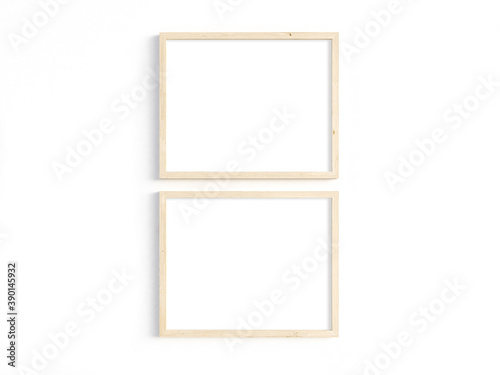 Mockup of 2 frames to display your work. 3D illustration.