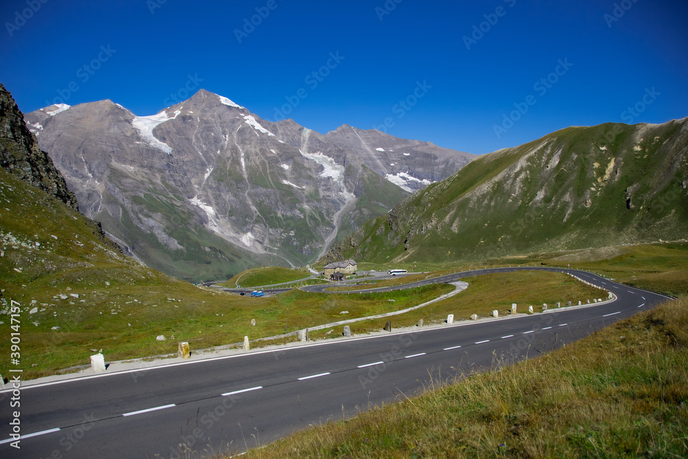 The famous Grossglockner High Alpine Road in summer