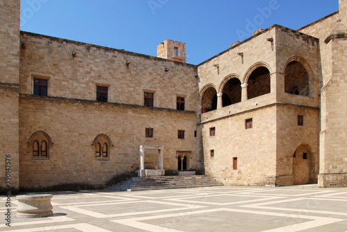 The Palace of the Grand Master of the Order of the Knights, courtyard, Rhodes, Greece