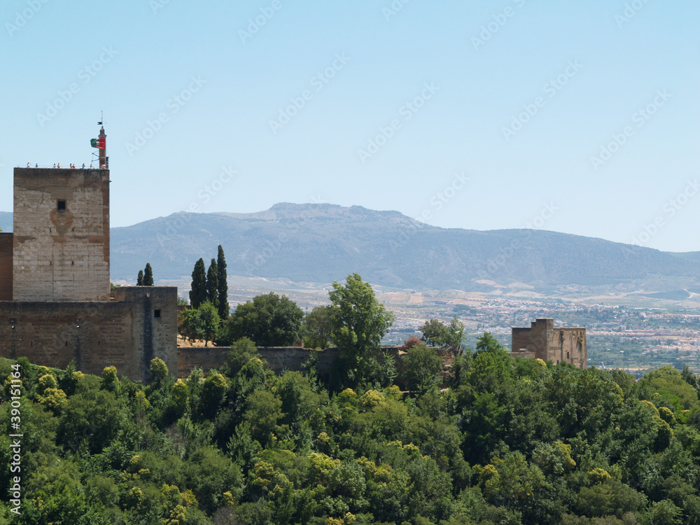 Strolling through the streets of Granada. Alhambra, cathedral, albaicin. Andalusia. Spain