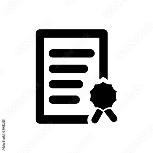 Business certificate icon
