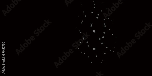 Dark Gray vector layout with circles. © Guskova