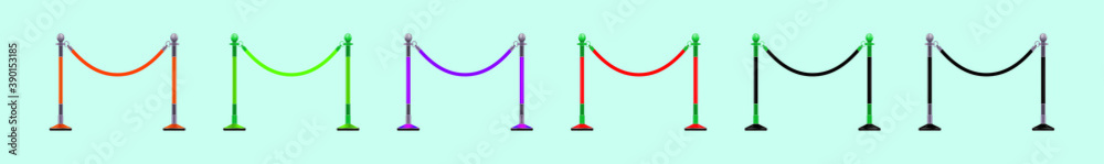 barrier rope. cartoon icon design template with various models. vector illustration isolated on blue background barrier rope. cartoon icon design template with various models. vector illustration isolated on blue background