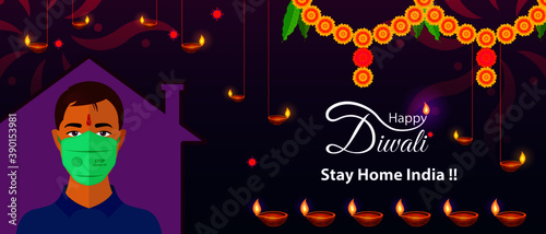 Celebrate Diwali with social distancing and covid-19 protocol. Stay Home India & Kill Corona. Always wear mask at the time of festival celebration. Stay home stay safe India.