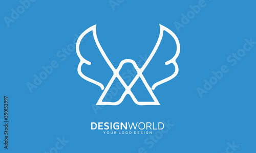 Flying A design, letter A template, art and design