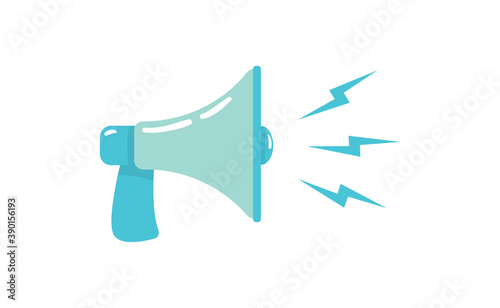Megaphone, Loudspeaker cartoon vector illustration. Alert and announcement symbol.