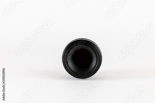 Unbranded lens for reflex camera. View outside the camera. Zoom and fixed lenses. Photography accessories.