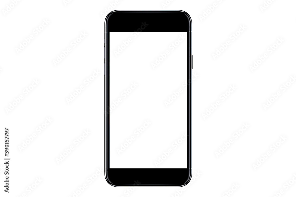 New realistic mobile phone smartphone mockup with blank screen isolated on white background, mockup model similar to iPhonex isolated Background of ai digital investment economy. HD New realistic mobile phone smartphone mockup with blank screen isolated on white background, mockup model similar to iPhonex isolated Background of ai digital investment economy. HD
