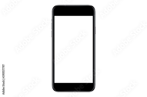 New realistic mobile phone smartphone mockup with blank screen isolated on white background, mockup model similar to iPhonex isolated Background of ai digital investment economy. HD