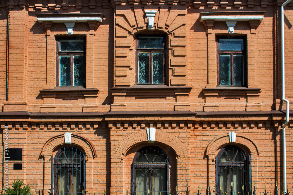 Fototapeta premium The old mansion of the merchant Menovshchikov. Now the Museum of art. Russian heritage. Ust-Kamenogorsk (Kazakhstan). 2020.