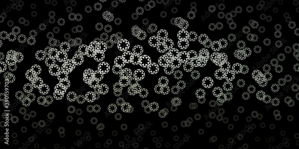 Dark gray vector background with bubbles.