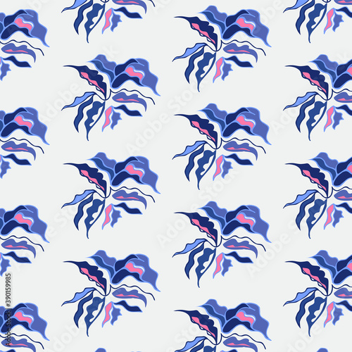 pattern with a twisted element similar to a sea plant