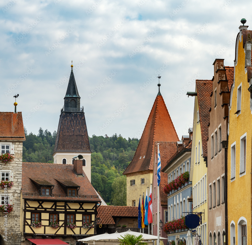 Fototapeta premium Historic buildings in Berching