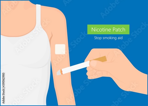 Nicotine patch for stop smoking therapy photo