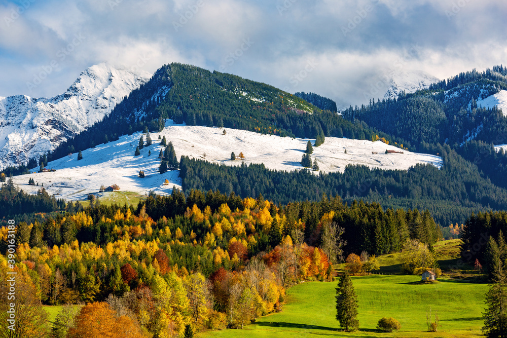 Allgäu - Herbst - Schnee - malerisch - Berge
